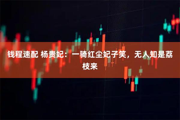 钱程速配 杨贵妃：一骑红尘妃子笑，无人知是荔枝来