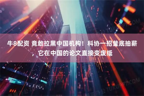 牛8配资 竟敢拉黑中国机构！科协一招釜底抽薪，它在中国的论文直接变废纸