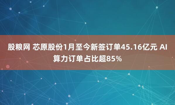 股粮网 芯原股份1月至今新签订单45.16亿元 AI算力订单占比超85%
