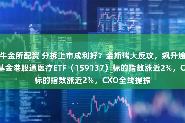 牛金所配资 分拆上市成利好？金斯瑞大反攻，飙升逾12%！华宝基金港股通医疗ETF（159137）标的指数涨近2%，CXO全线提振